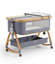 LeCododo B-Confort Premium — Berceau Cododo à Roulettes, Bascule & Rangement (Hauteur Réglable)