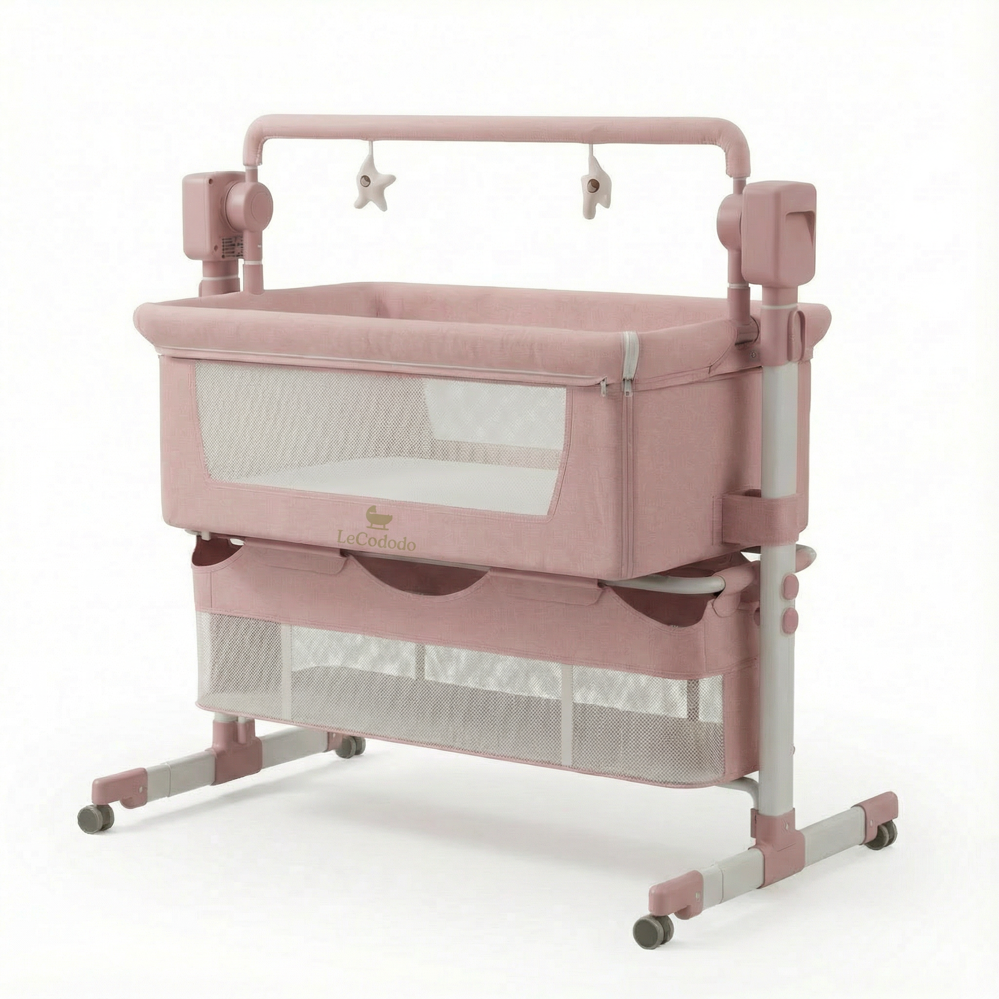 Berceau cododo évolutif électrique LeCododo - Rose Poudré (Petit Ange)